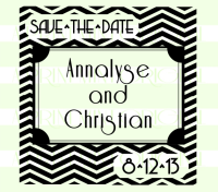 Chevron Save-The-Date Stamp